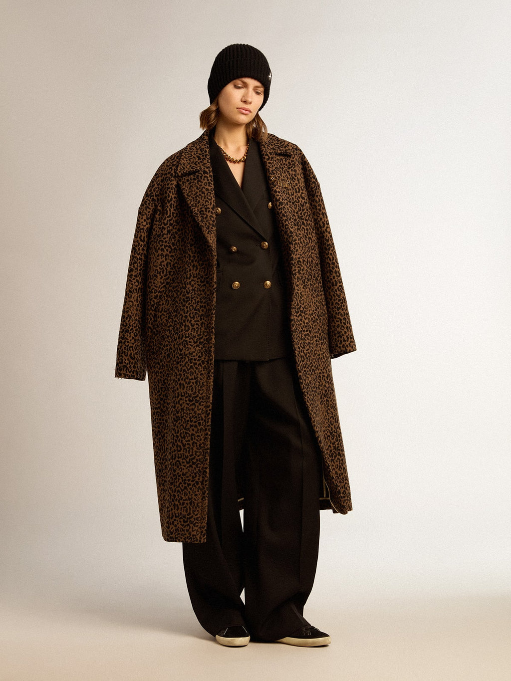 Women's wool cocoon coat| Golden Goose