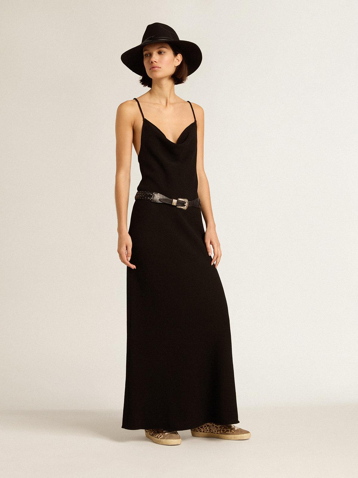 Black slip dress| Golden Goose