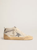 Mid Star LTD with glitter star and metallic leather flash| Golden Goose
