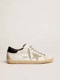 Men's Super-Star with black heel tab and metal stud lettering| Golden Goose