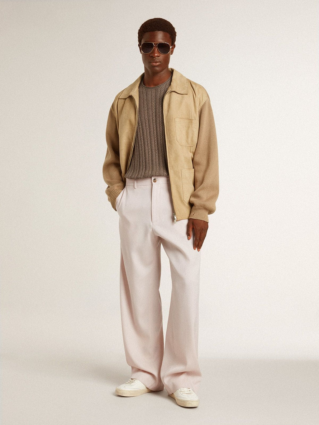 Soul Star in white nappa leather with white leather star| Golden Goose