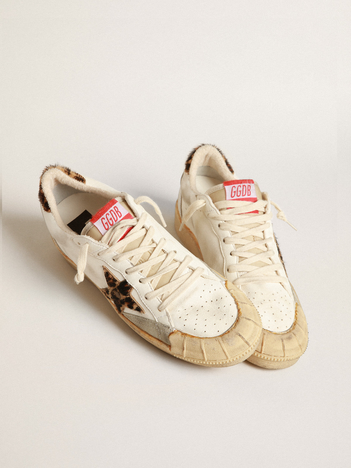 Ball Star in nappa with leopard-print pony skin star and heel tab| Golden Goose