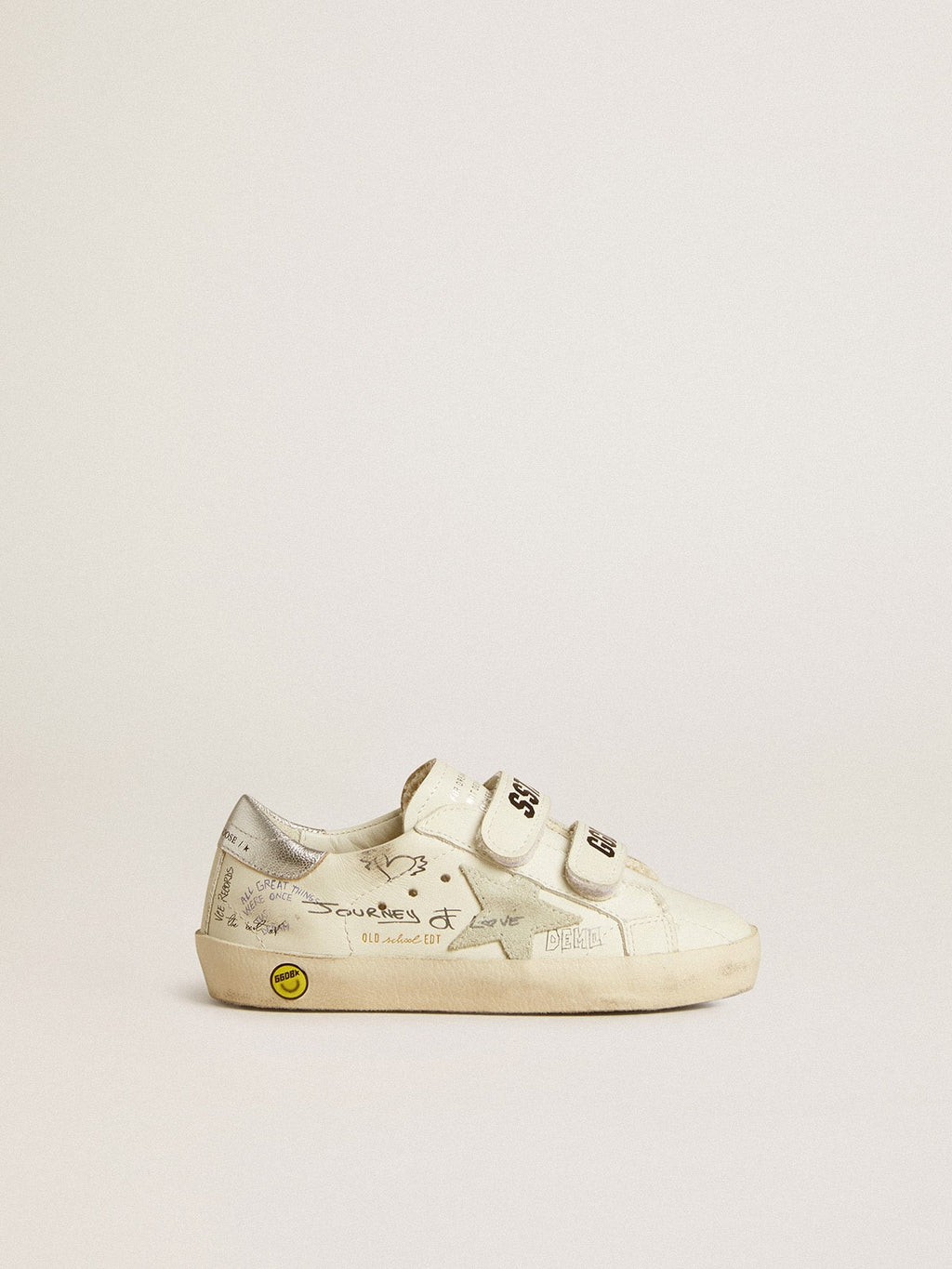 Old School Young with suede star and metallic leather heel tab| Golden Goose