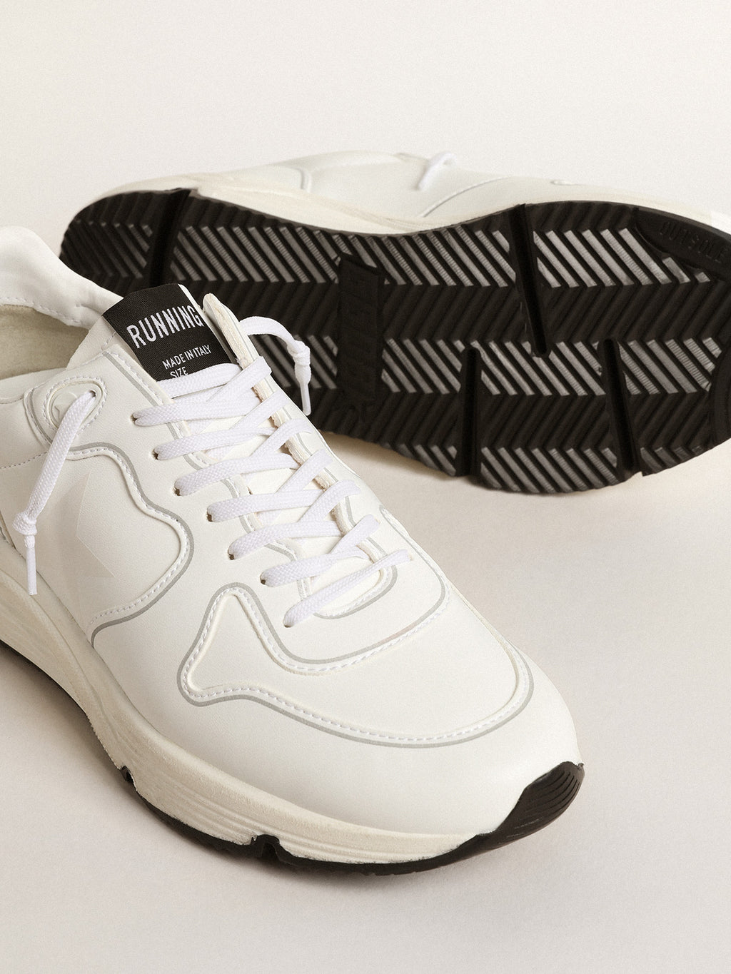 Men's bio-based Running Sole with white star and heel tab| Golden Goose