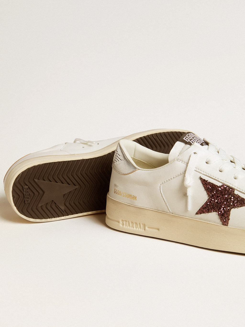 Stardan in nappa with glitter star and metallic leather heel tab| Golden Goose