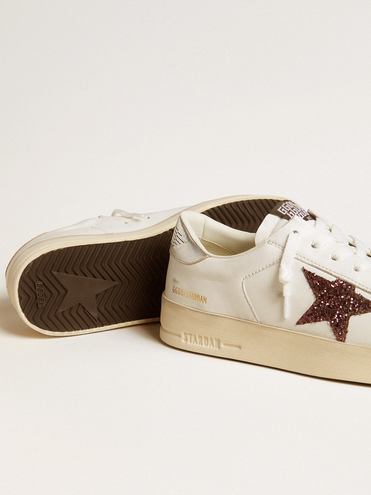 Stardan in nappa with glitter star and metallic leather heel tab| Golden Goose