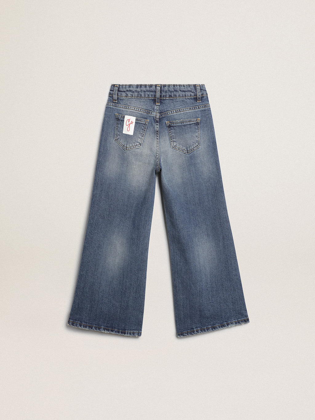 Wide-leg jeans in mid-blue bull denim| Golden Goose