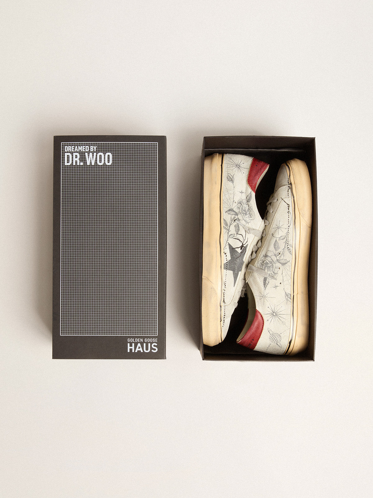 HAUS of Dreamers exclusive women's Super-Star in ice gray crust leather| Golden Goose