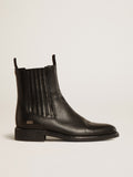 Men's Chelsea boots in black leather| Golden Goose
