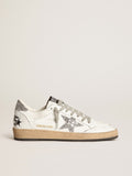 Women's Ball Star in nappa with white star and glitter heel tab| Golden Goose