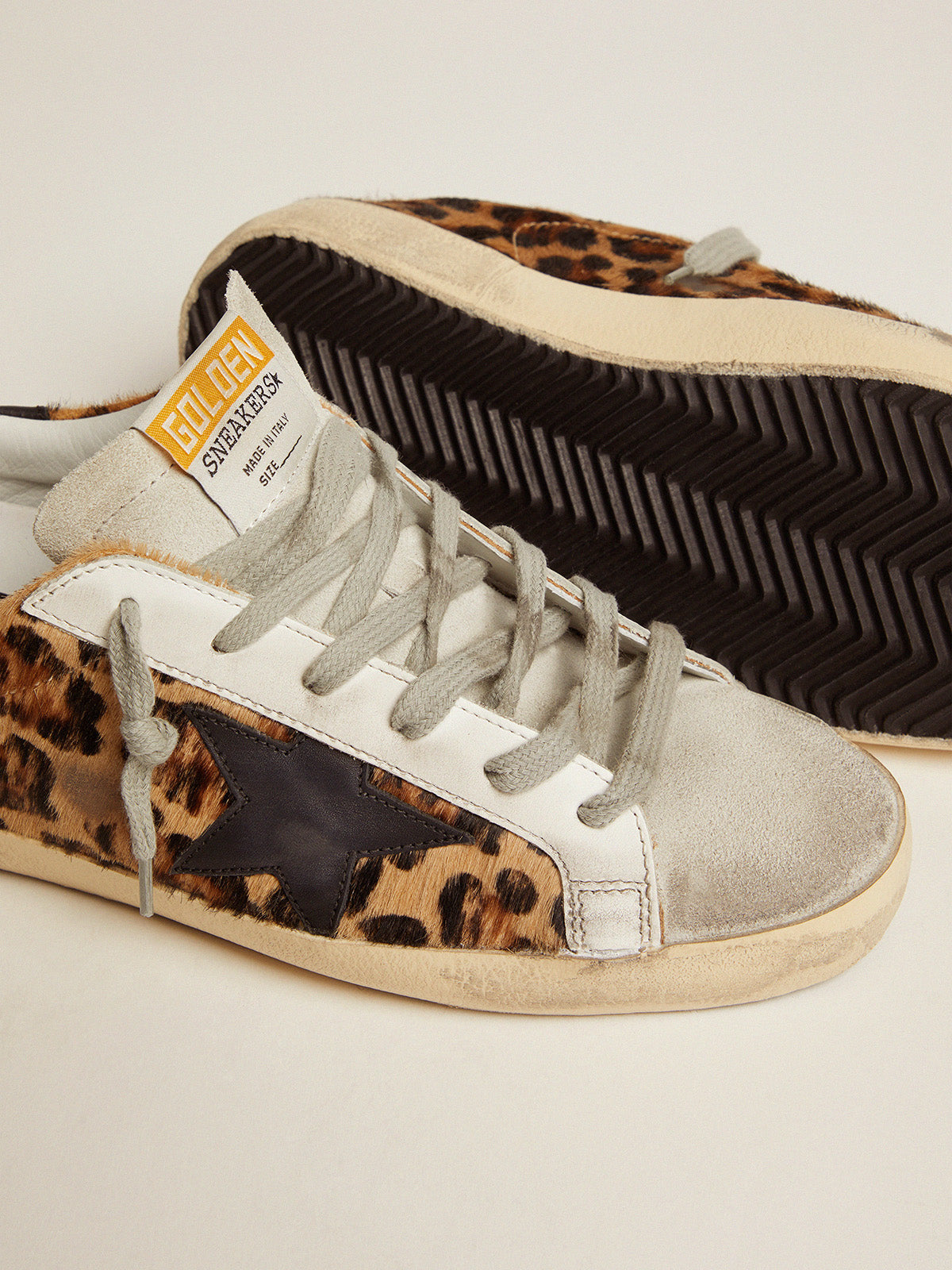 Women's Super-Star in leopard print leather| Golden Goose
