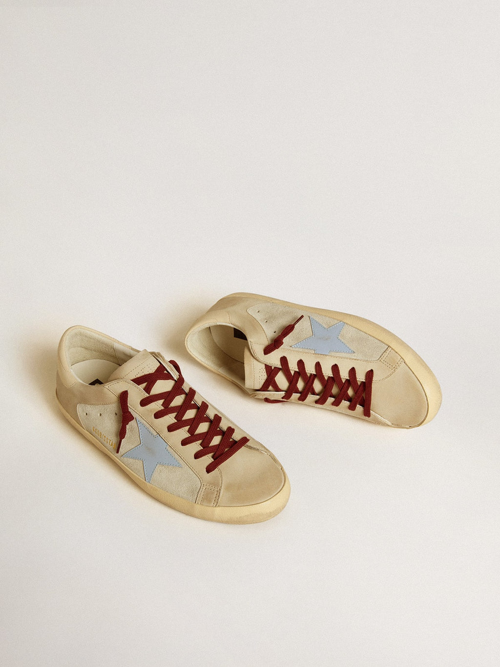 Super-Star in suede and nubuck with leather star and heel tab| Golden Goose