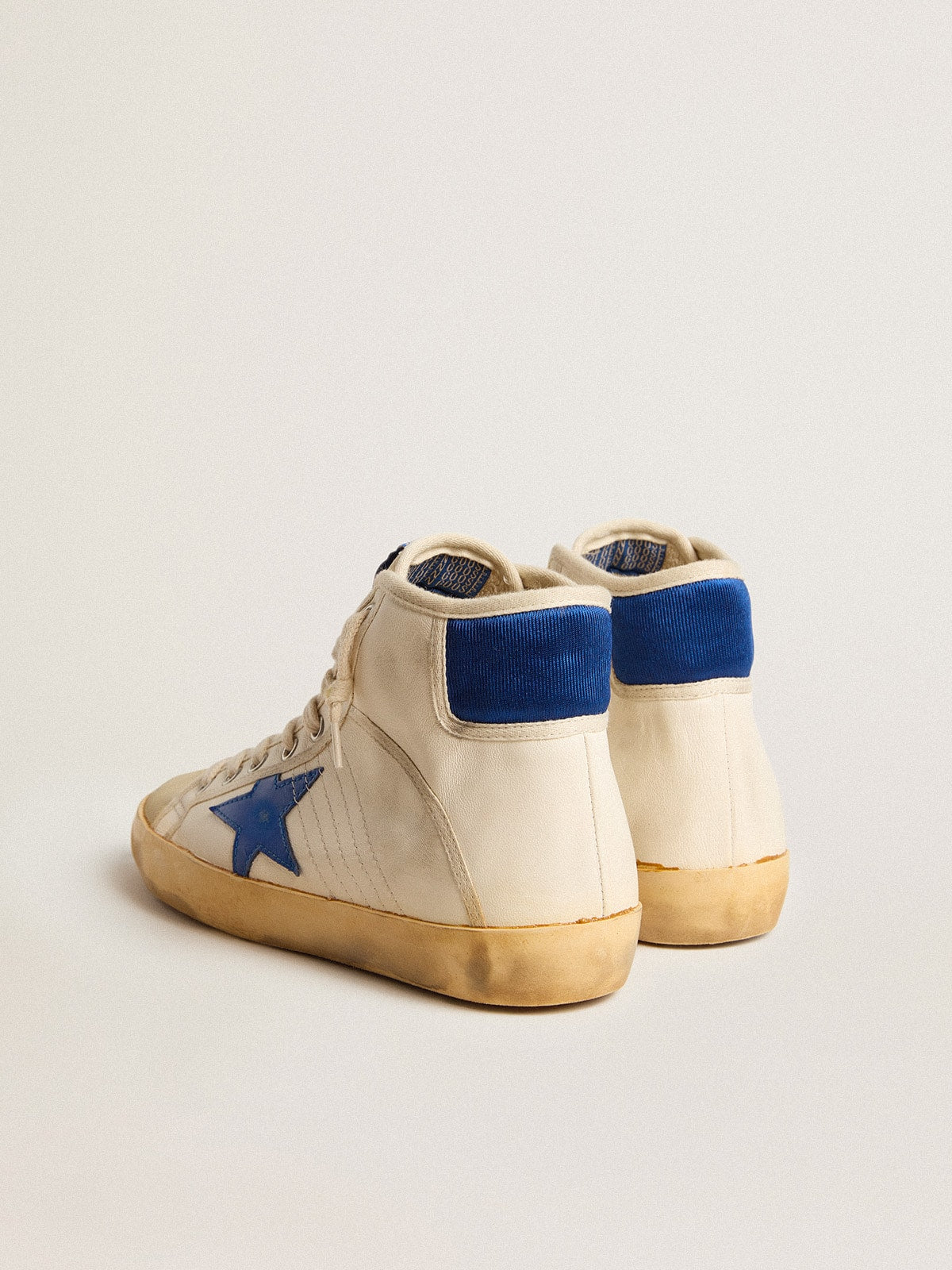 Women's Francy Penstar LAB in nappa leather with blue star and nylon heel tab| Golden Goose