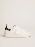 Starter sneakers in leather with black heel tab| Golden Goose