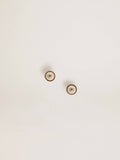 Women's stud earrings in antique gold color| Golden Goose