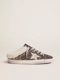 Women's Super-Star Sabot with glitter and shearling interior| Golden Goose