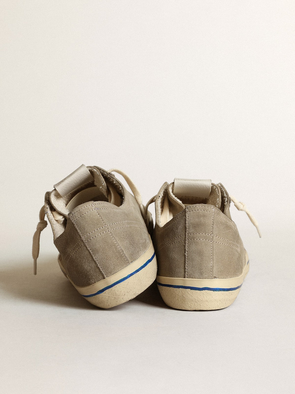 Men's V-Star with suede upper and silver star| Golden Goose