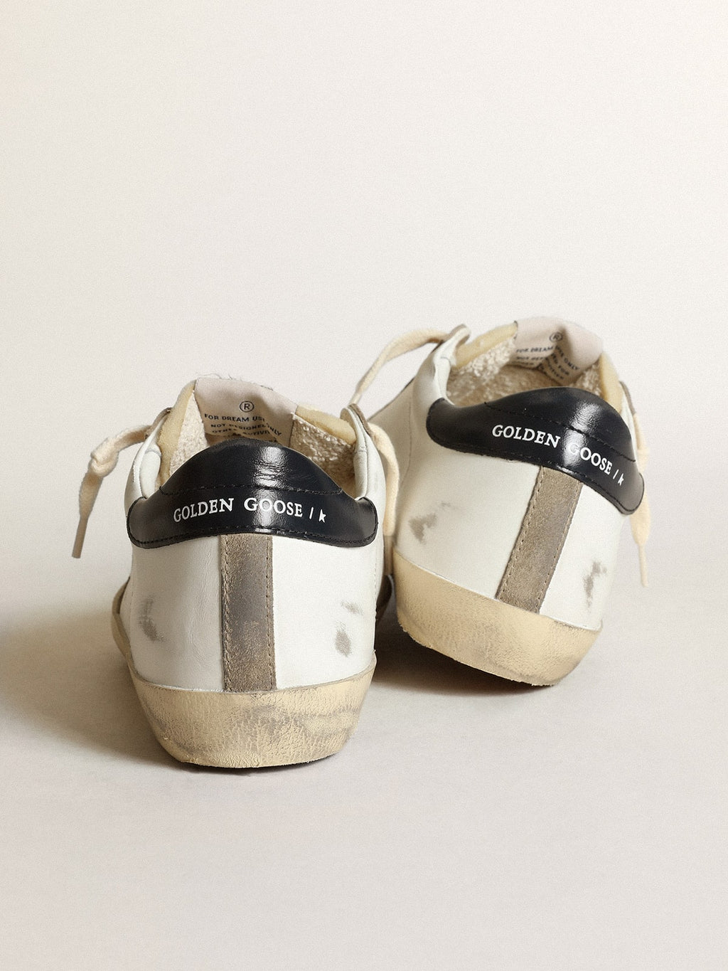 Women's Super-Star with perforated star and midnight blue heel tab| Golden Goose
