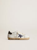 Super-Star Junior in nappa with a printed star and black heel tab| Golden Goose