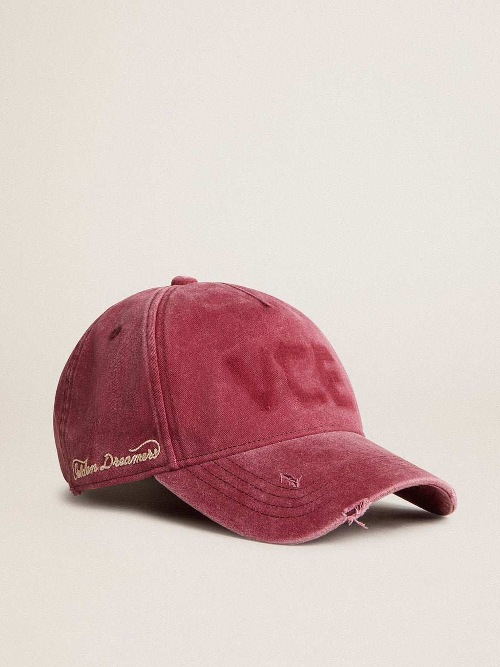 Cotton baseball cap with a lived-in finish| Golden Goose