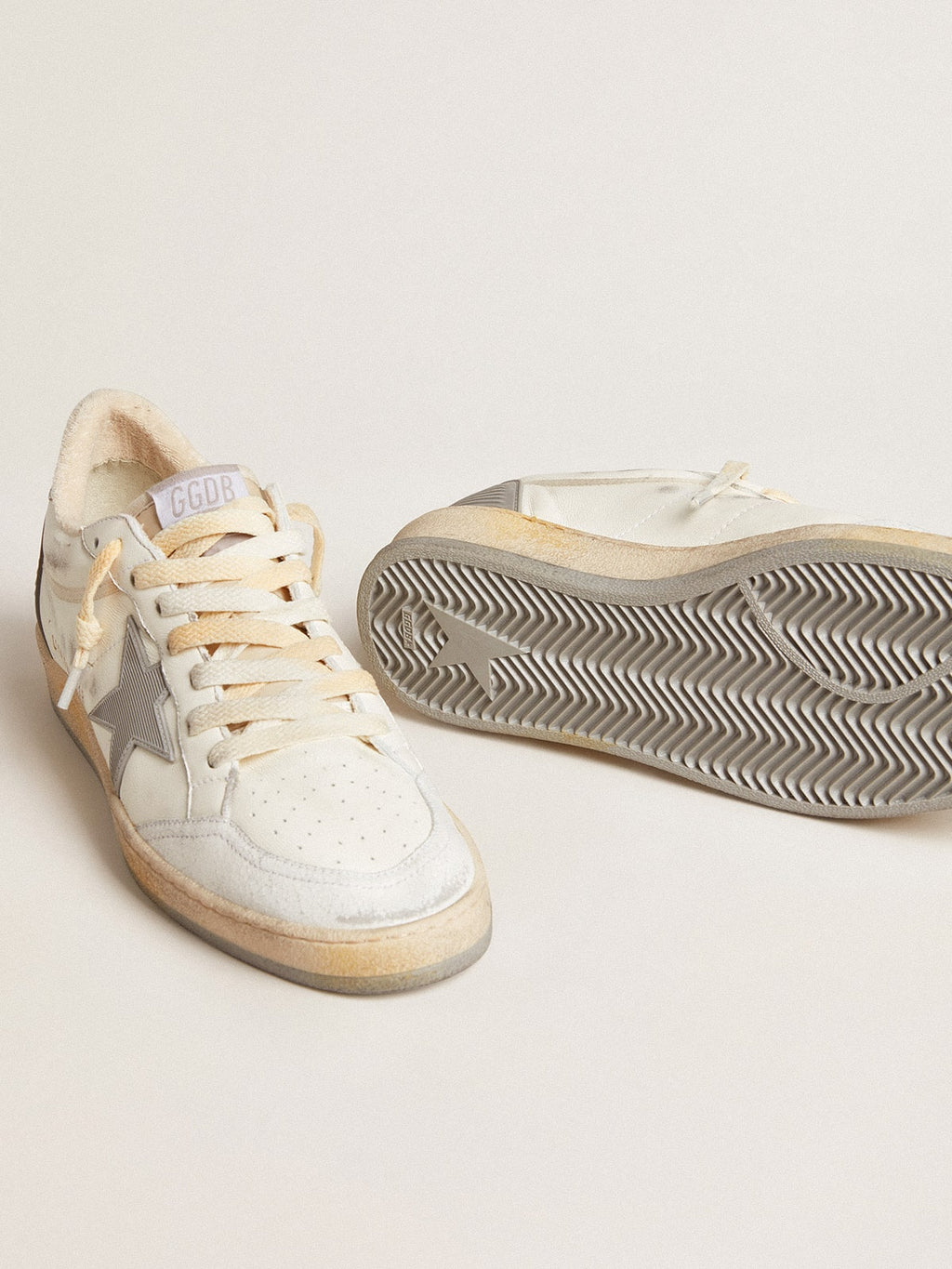 Ball Star in nappa with rubber star and silver leather heel tab| Golden Goose