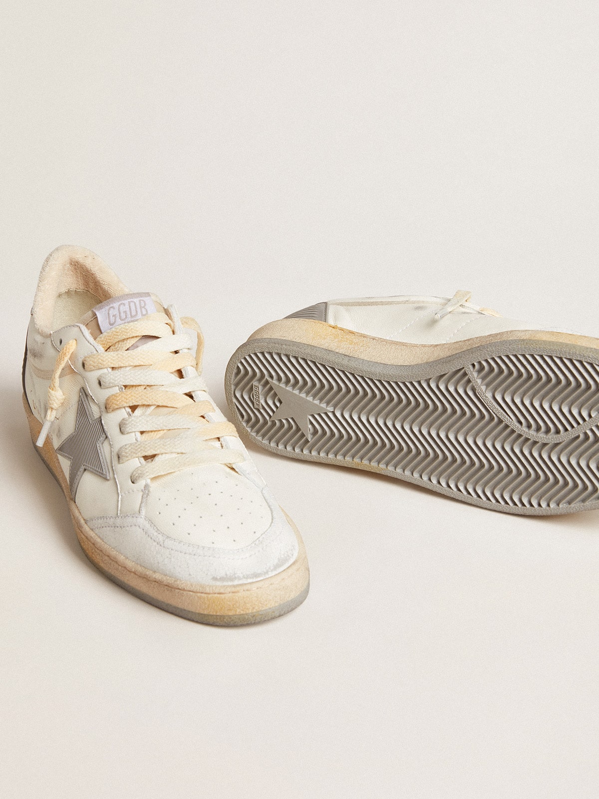 Ball Star in nappa with rubber star and silver leather heel tab| Golden Goose