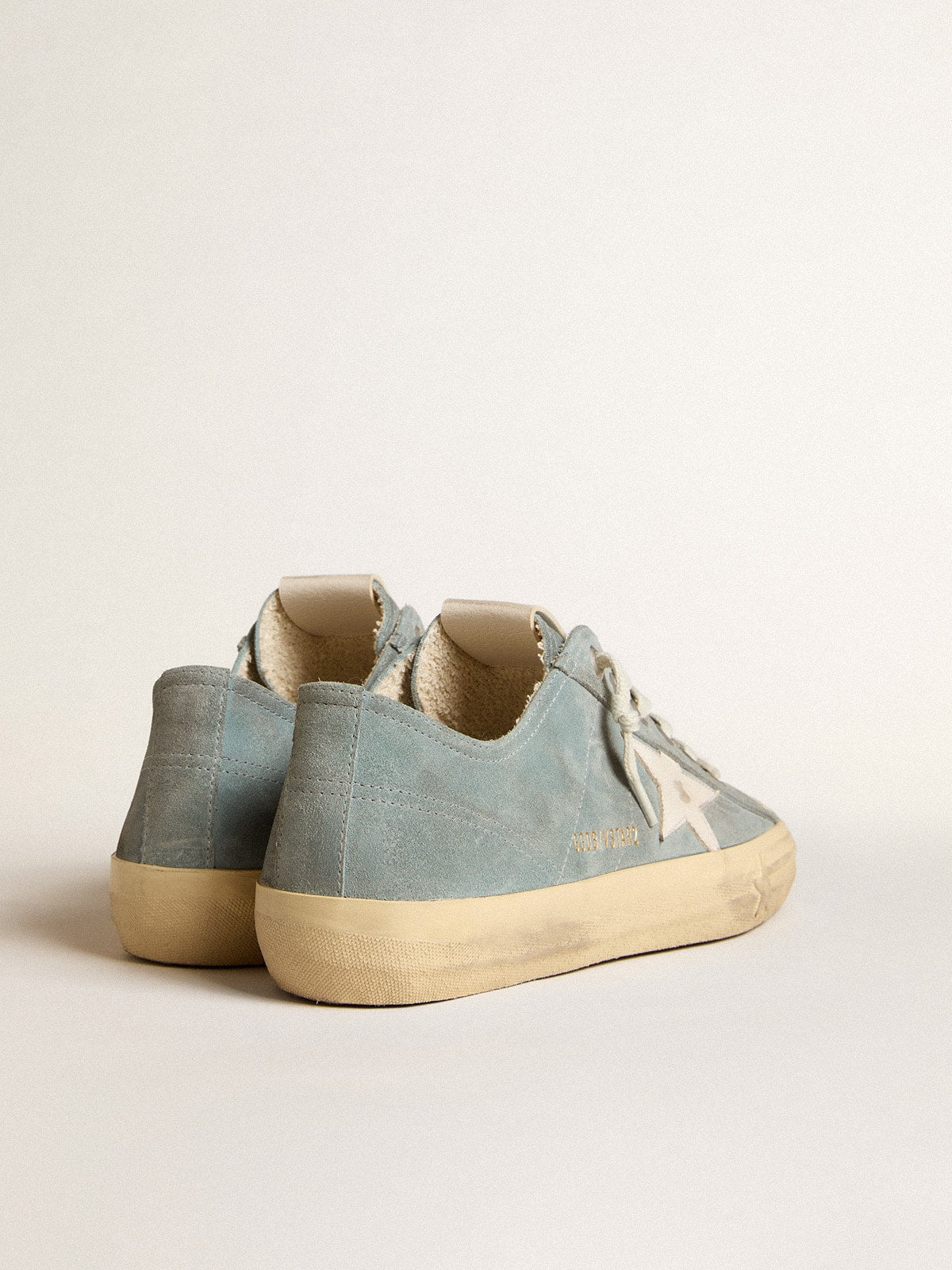 V-Star in silver-blue suede with white leather star| Golden Goose