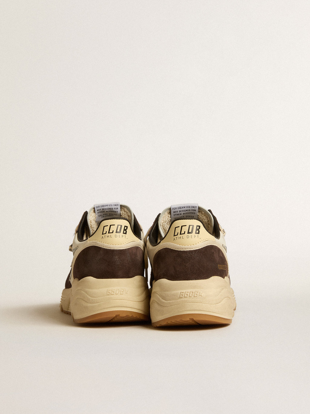 Running Sole LTD in nappa and brown suede with a Swarovski star| Golden Goose