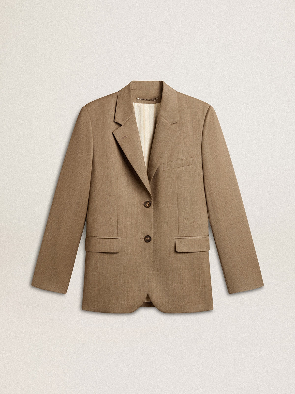 Women's dove-gray double-breasted blazer| Golden Goose