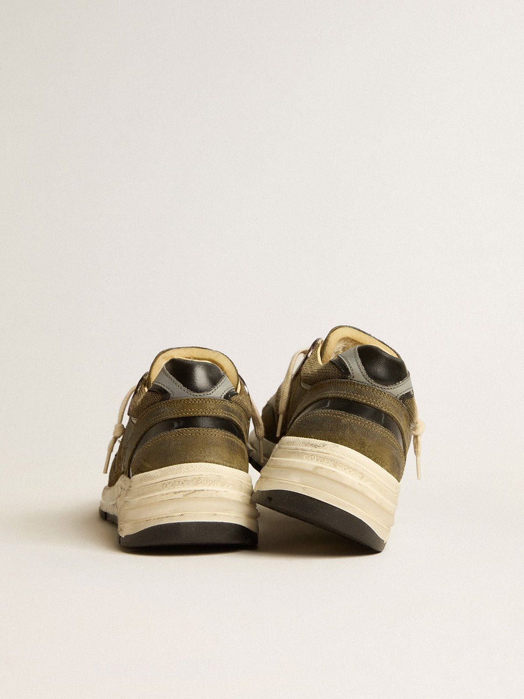 Men's Dad-Star in suede and mesh with black leather star and heel tab| Golden Goose