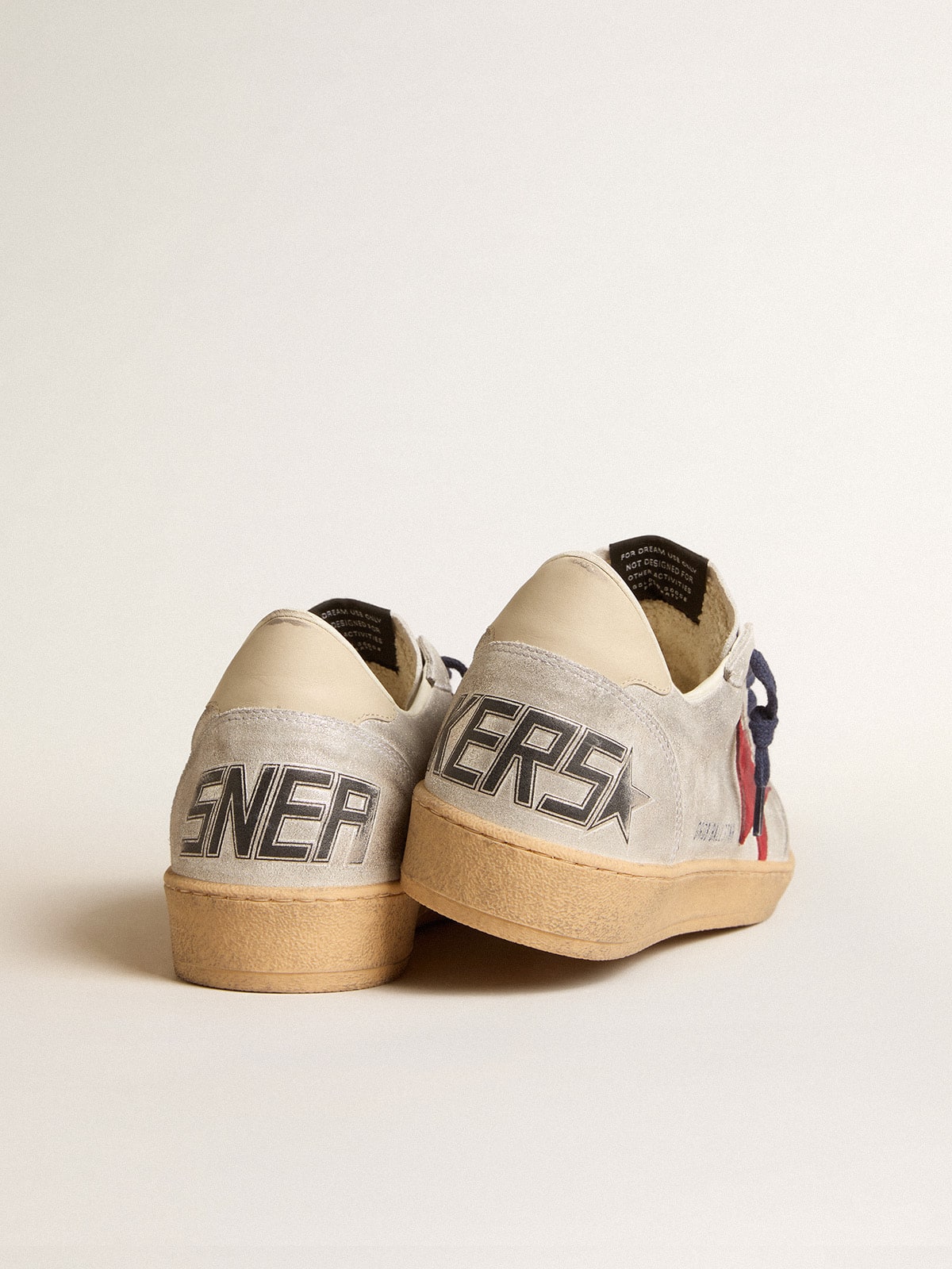 Ball Star in metallic suede with suede star and leather heel tab| Golden Goose