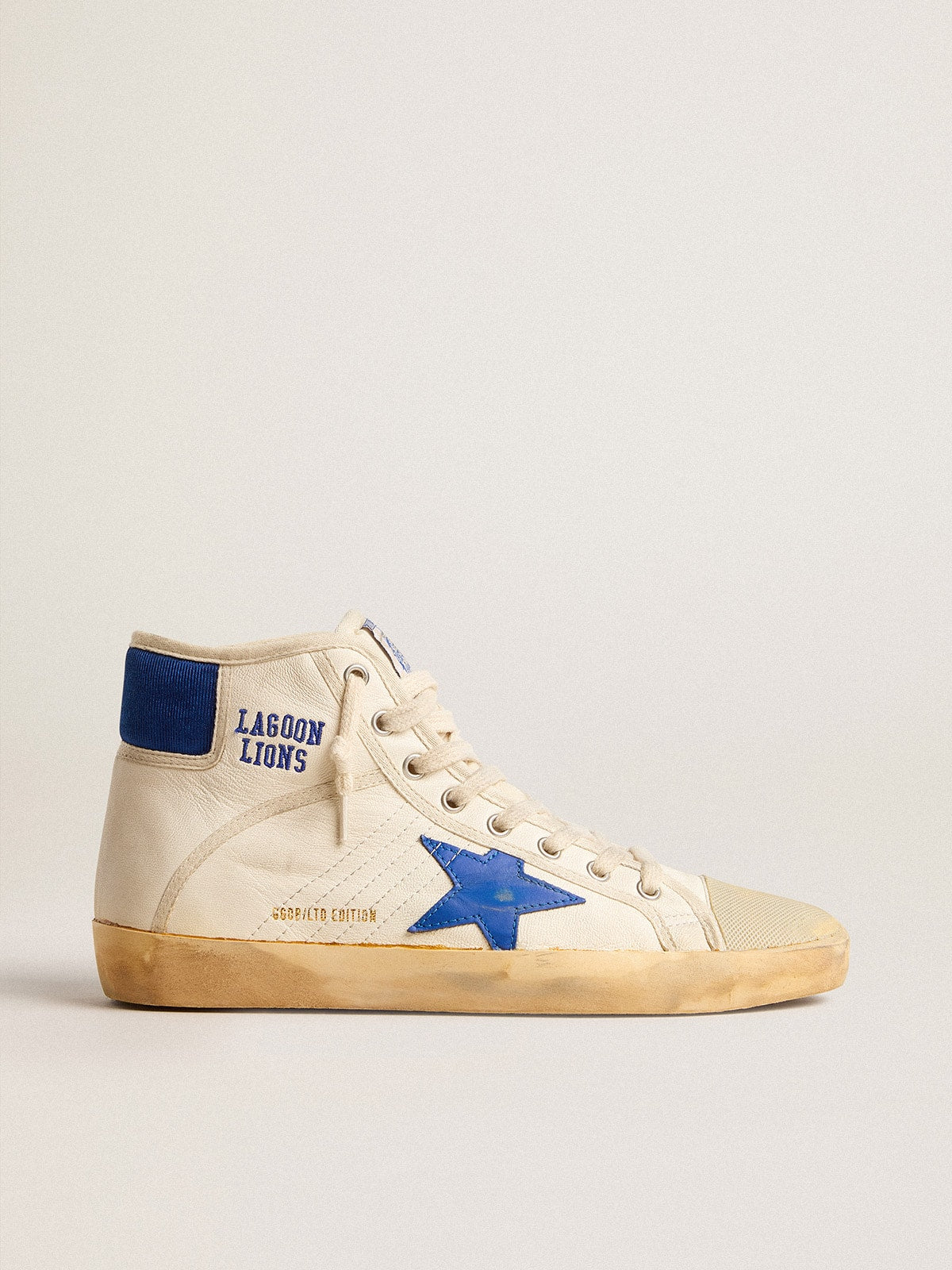 Women's Francy Penstar LAB in nappa leather with blue star and nylon heel tab| Golden Goose