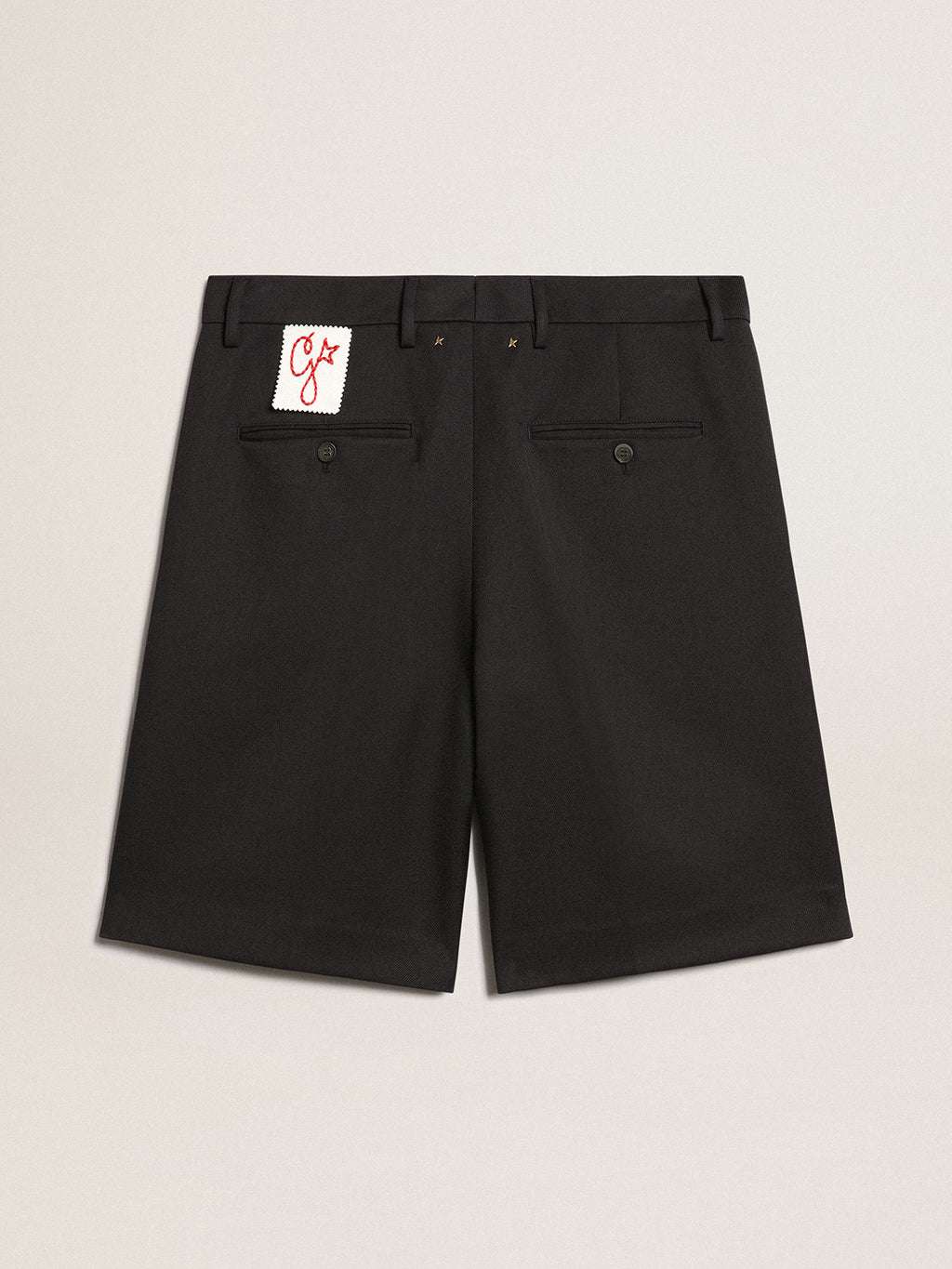 Men's bermuda shorts in dark blue wool| Golden Goose