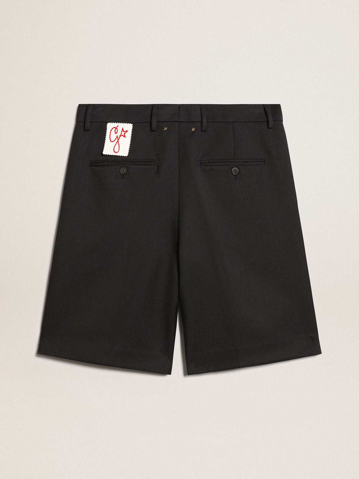 Men's bermuda shorts in dark blue wool| Golden Goose