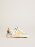 Ball Star Junior with yellow leather star and heel tab| Golden Goose