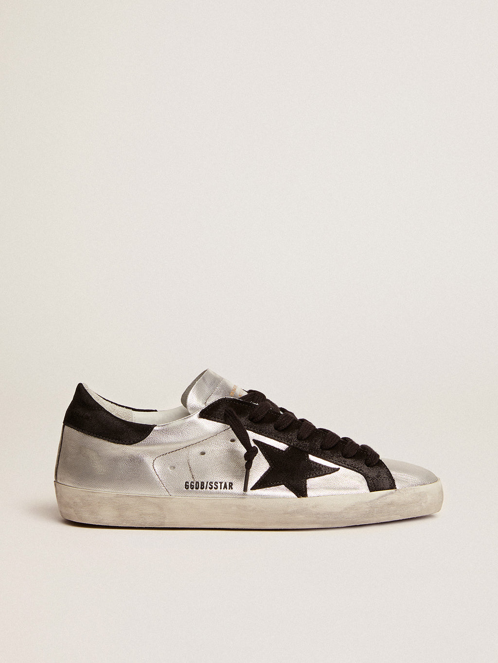 Men's Super-Star in silver leather| Golden Goose
