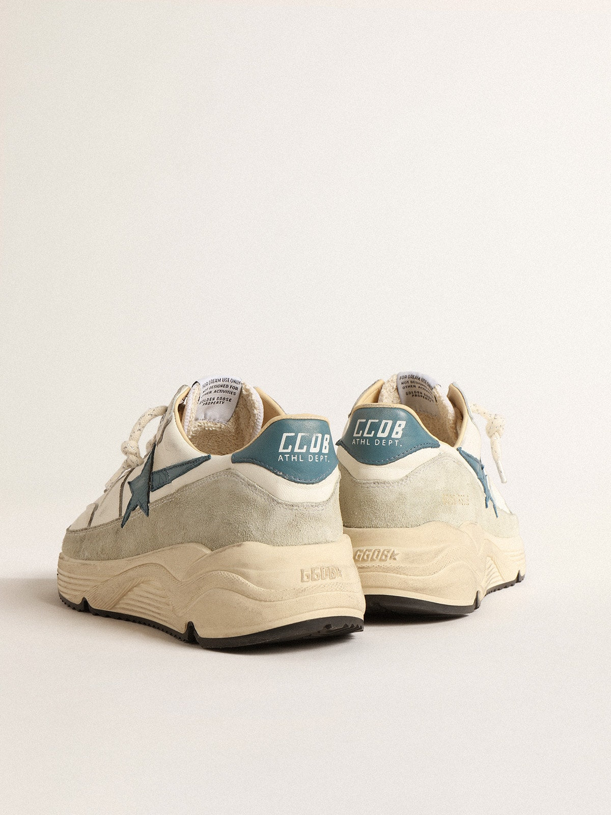 Running Sole in nappa with blue leather star and suede insert| Golden Goose