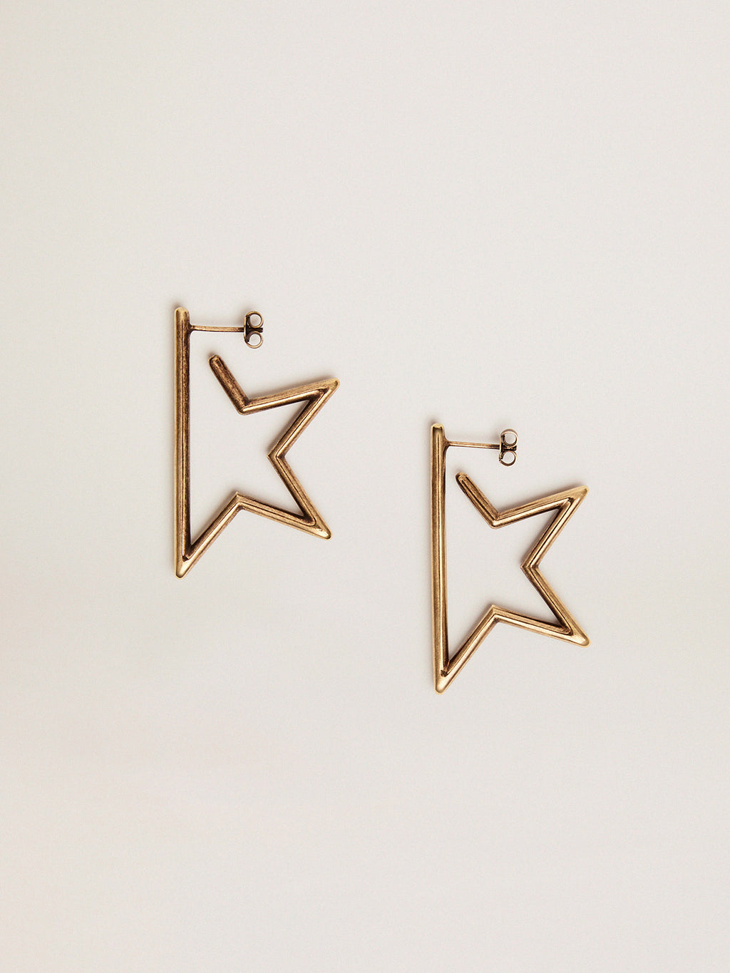 Women's Star antique gold color pendant earrings| Golden Goose