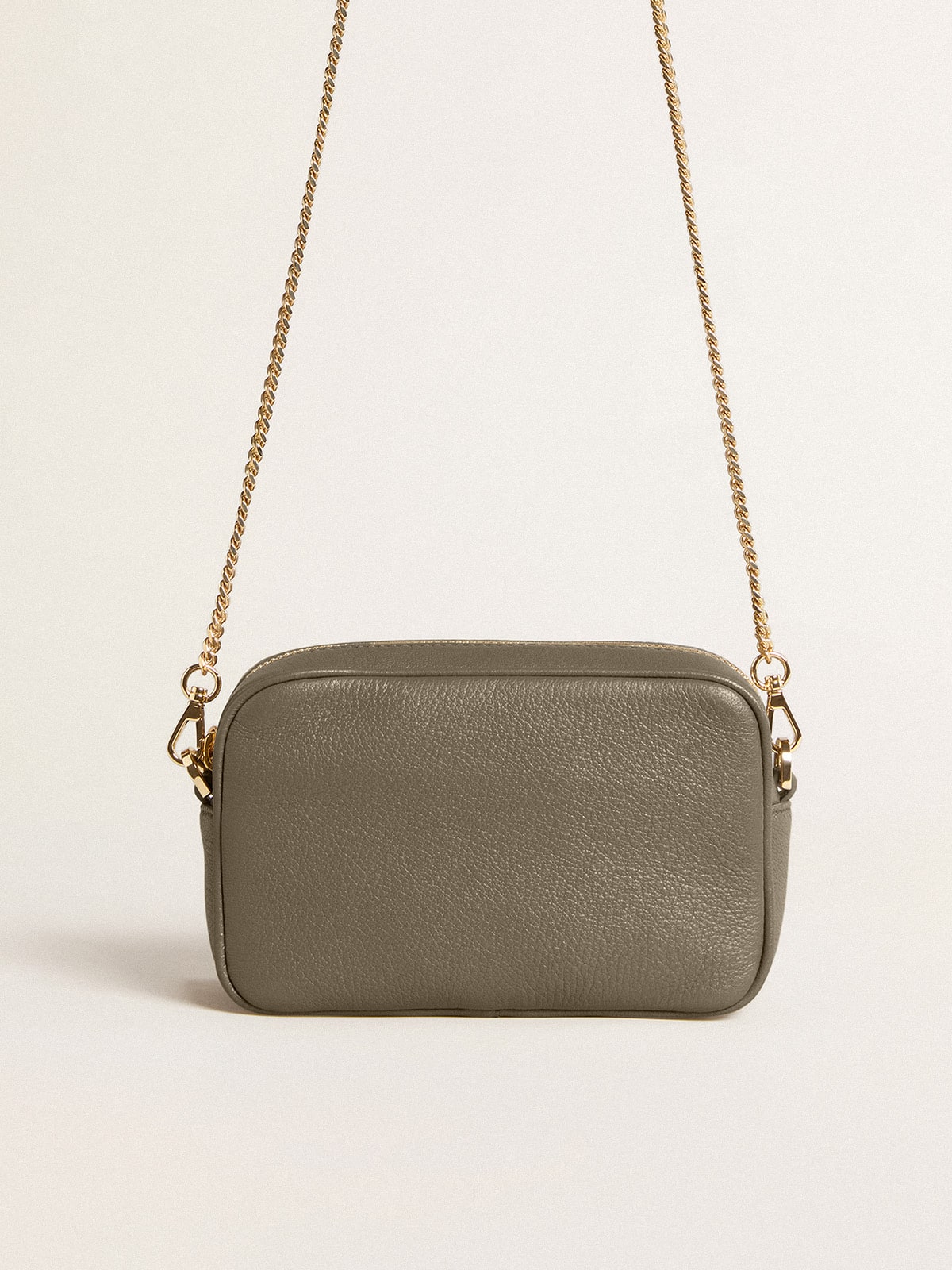Mini Star Bag in sage-green leather with tone-on-tone star| Golden Goose