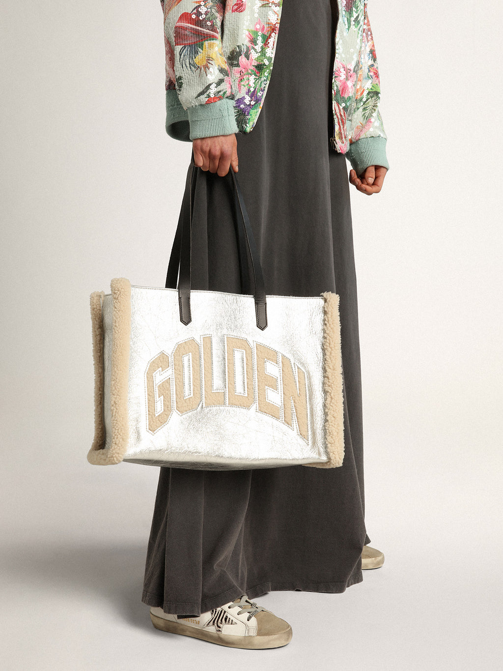 Women's Super-Star with zebra print pony skin star| Golden Goose