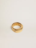 Women's ring in antique gold color with hidden message| Golden Goose