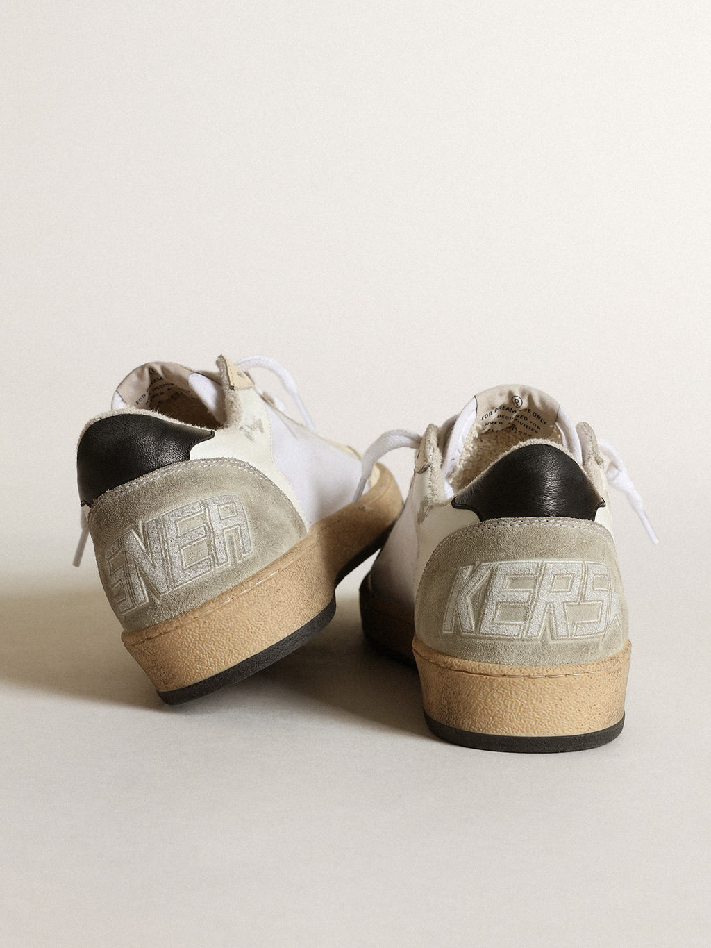 Women's Ball Star in white canvas and leather with black star| Golden Goose