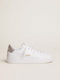 Women's Purestar sneakers with glittery silver heel tab| Golden Goose