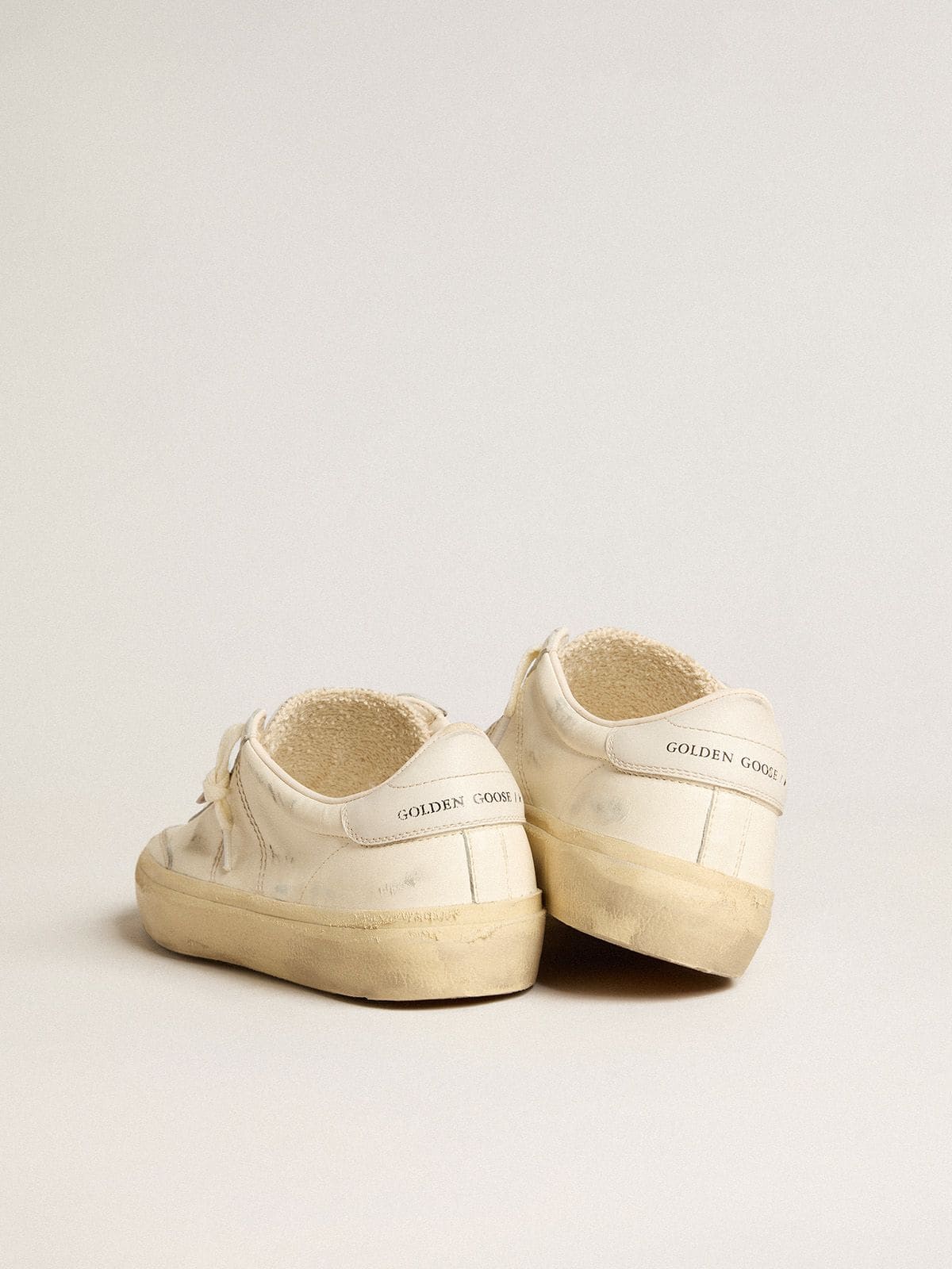 Soul Star in white nappa leather with white leather star| Golden Goose
