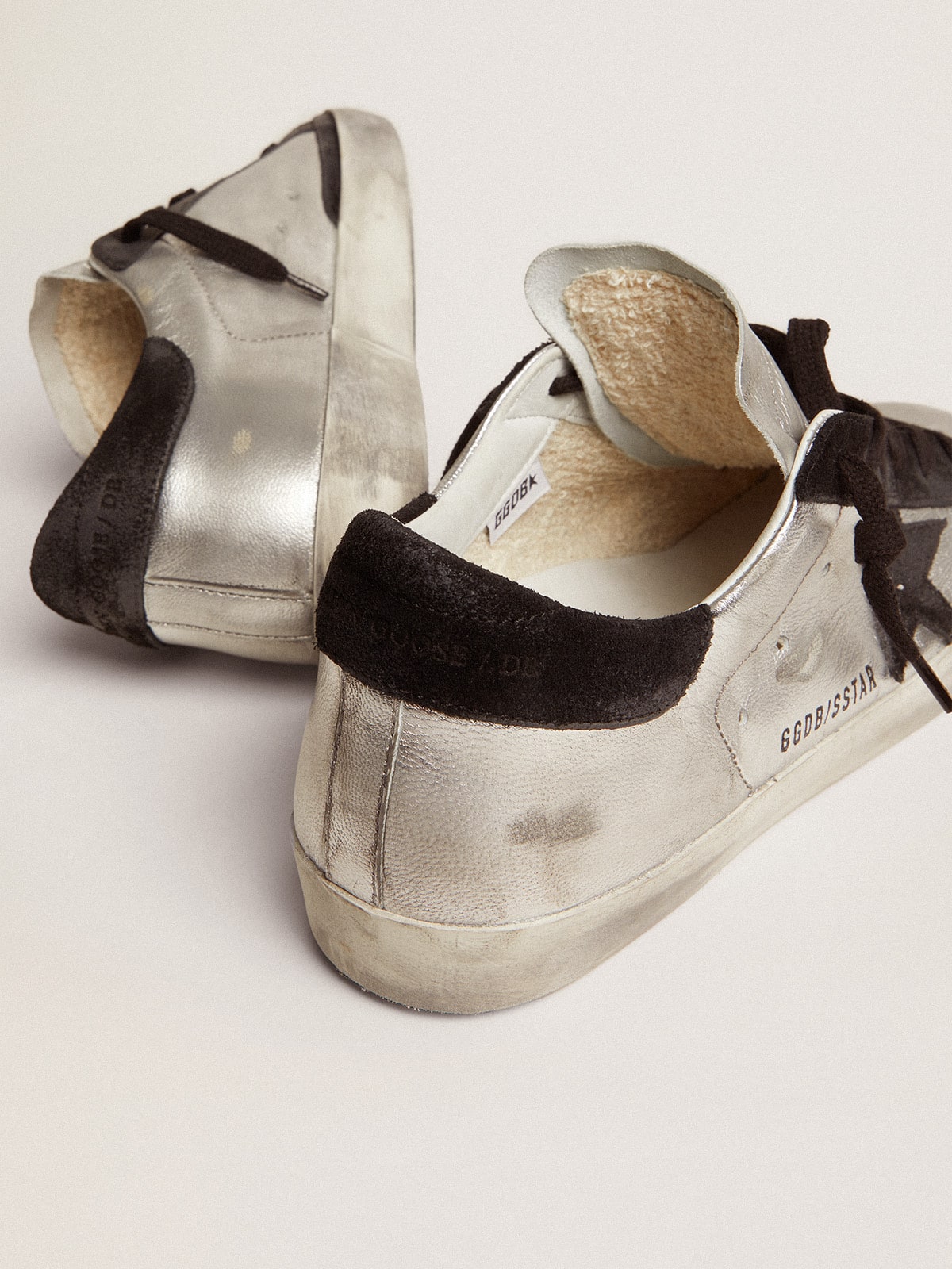 Women's Super-Star sneakers in silver leather| Golden Goose