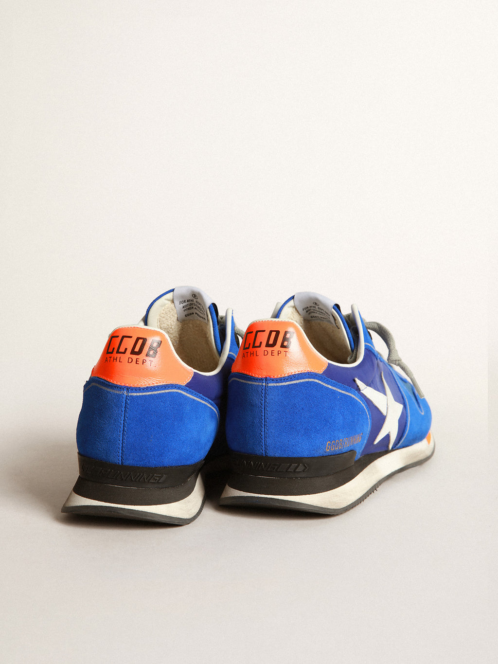 Electric blue Running sneakers with white star| Golden Goose