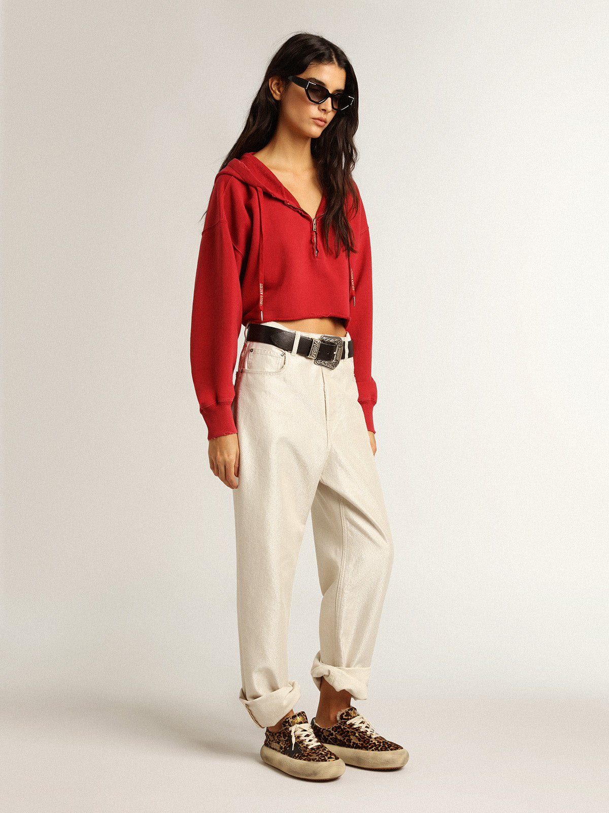Golden white denim pants| Golden Goose