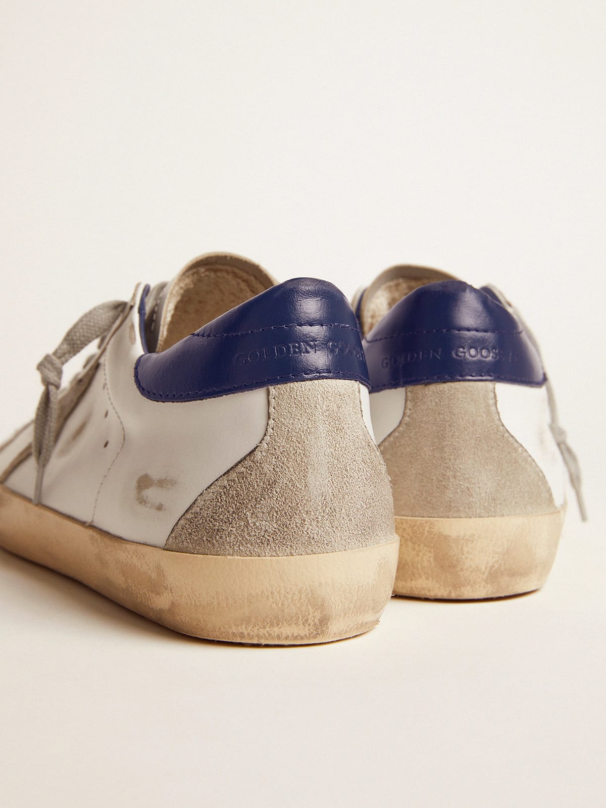 Women's blue and white Super-Star sneakers| Golden Goose