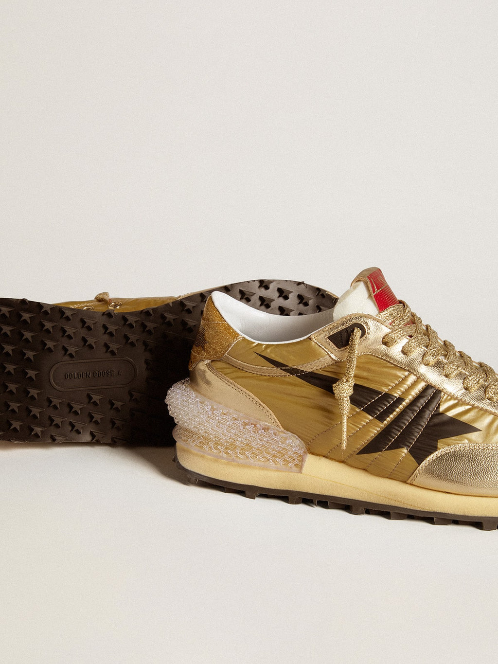Men's Gold Marathon with gold nylon upper| Golden Goose