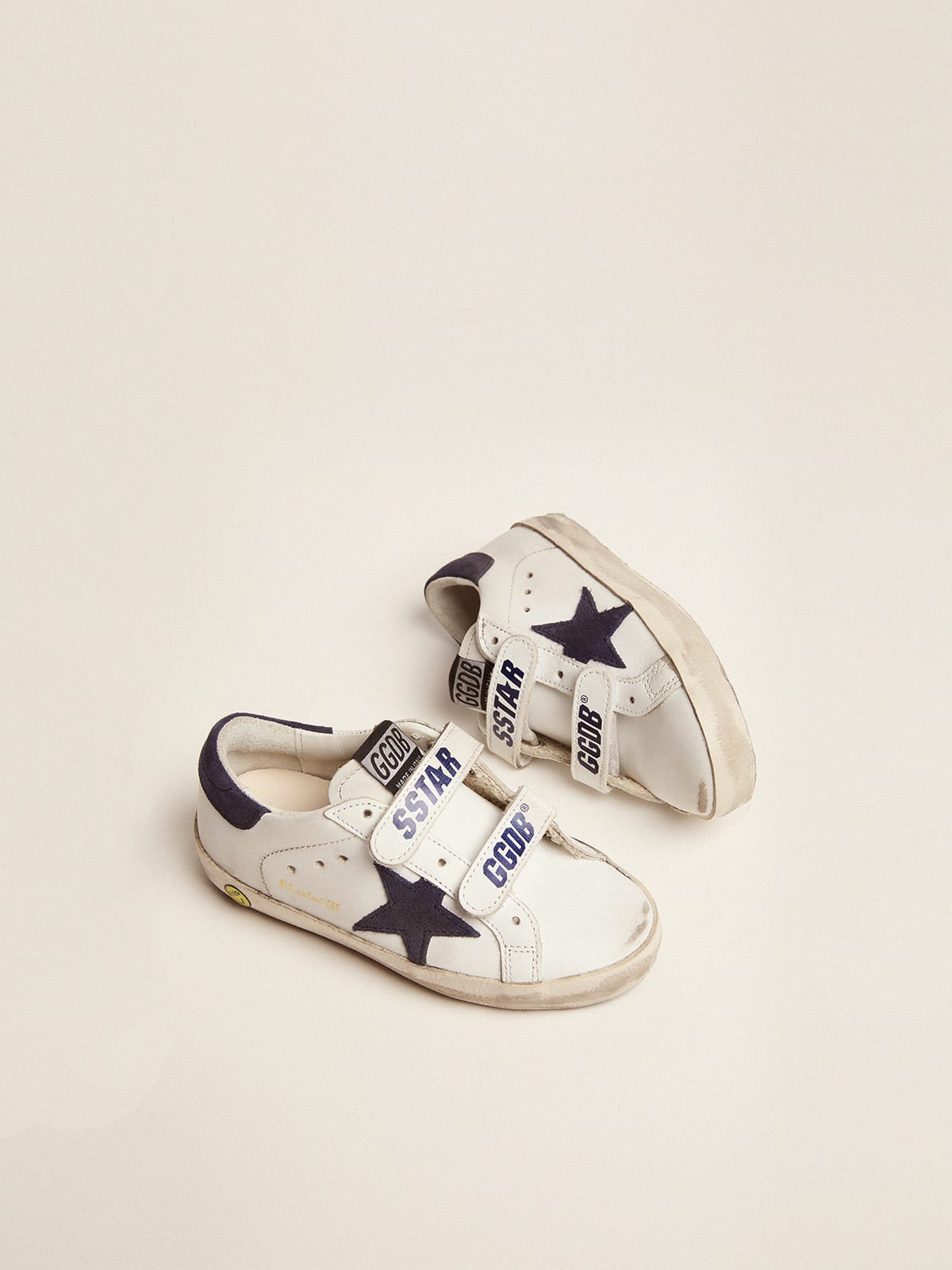 Old School with dark blue inserts in suede| Golden Goose